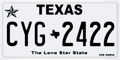TX license plate CYG2422