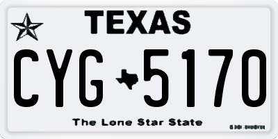 TX license plate CYG5170