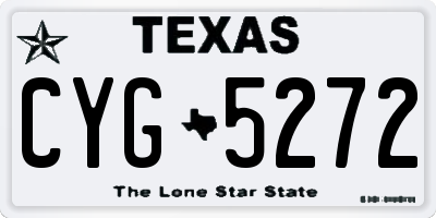 TX license plate CYG5272