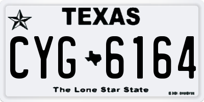 TX license plate CYG6164