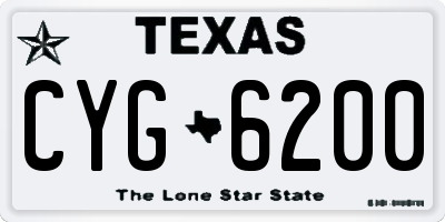 TX license plate CYG6200