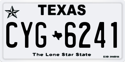 TX license plate CYG6241