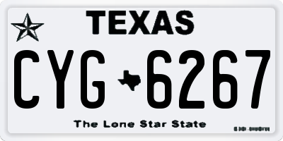 TX license plate CYG6267