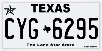 TX license plate CYG6295