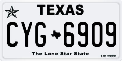 TX license plate CYG6909