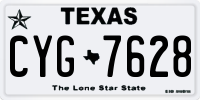TX license plate CYG7628