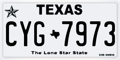 TX license plate CYG7973