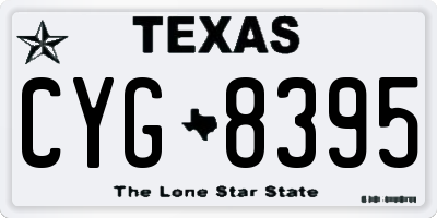 TX license plate CYG8395