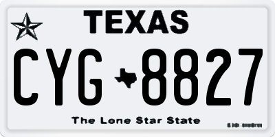 TX license plate CYG8827