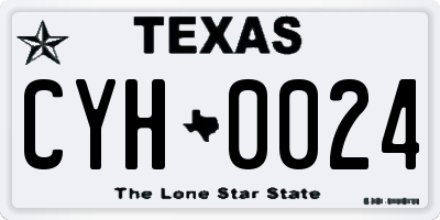 TX license plate CYH0024