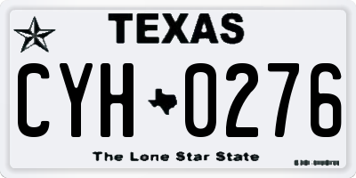 TX license plate CYH0276
