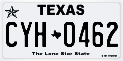 TX license plate CYH0462