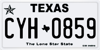 TX license plate CYH0859