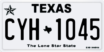 TX license plate CYH1045