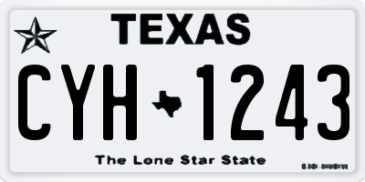 TX license plate CYH1243