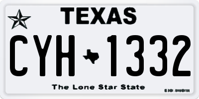 TX license plate CYH1332