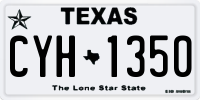 TX license plate CYH1350