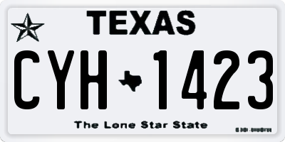 TX license plate CYH1423