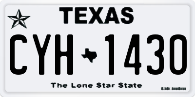 TX license plate CYH1430