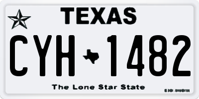 TX license plate CYH1482