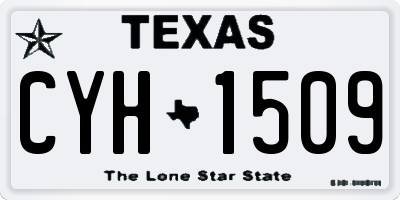 TX license plate CYH1509