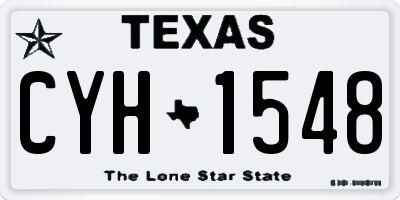 TX license plate CYH1548