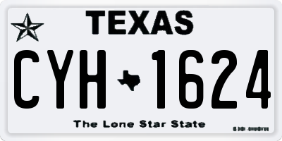 TX license plate CYH1624
