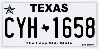 TX license plate CYH1658