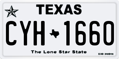 TX license plate CYH1660