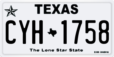 TX license plate CYH1758