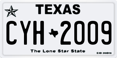 TX license plate CYH2009