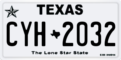 TX license plate CYH2032