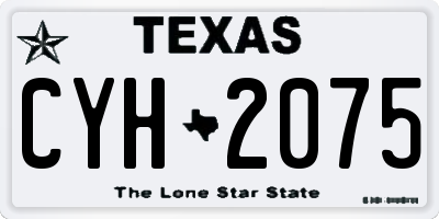 TX license plate CYH2075