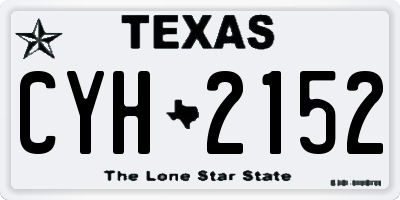 TX license plate CYH2152