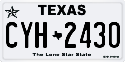 TX license plate CYH2430