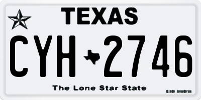 TX license plate CYH2746