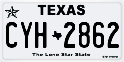 TX license plate CYH2862