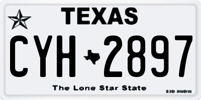 TX license plate CYH2897