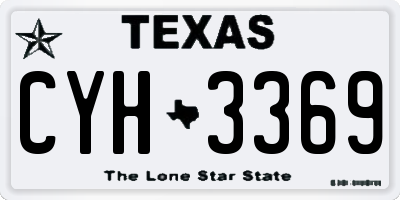 TX license plate CYH3369