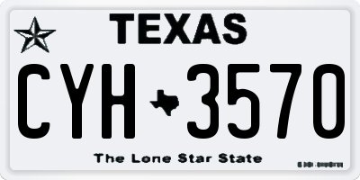 TX license plate CYH3570