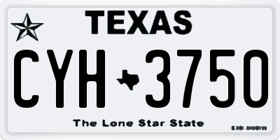 TX license plate CYH3750