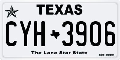 TX license plate CYH3906
