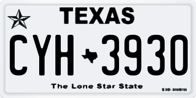 TX license plate CYH3930
