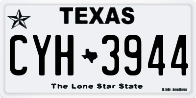 TX license plate CYH3944