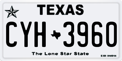 TX license plate CYH3960