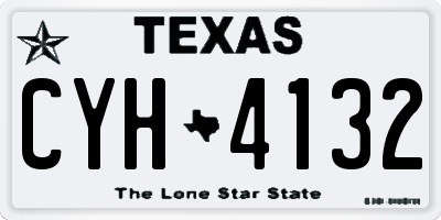 TX license plate CYH4132