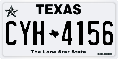 TX license plate CYH4156