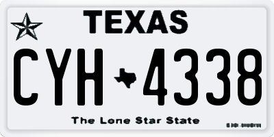 TX license plate CYH4338