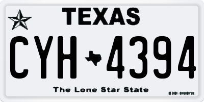 TX license plate CYH4394