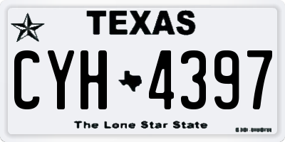 TX license plate CYH4397